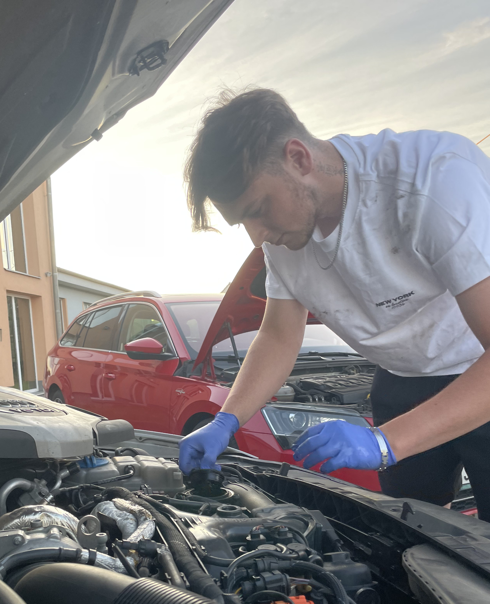 průběh kontroly vozu